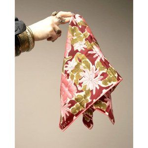 Vera Vintage Scarf Floral Pink Green Accessory